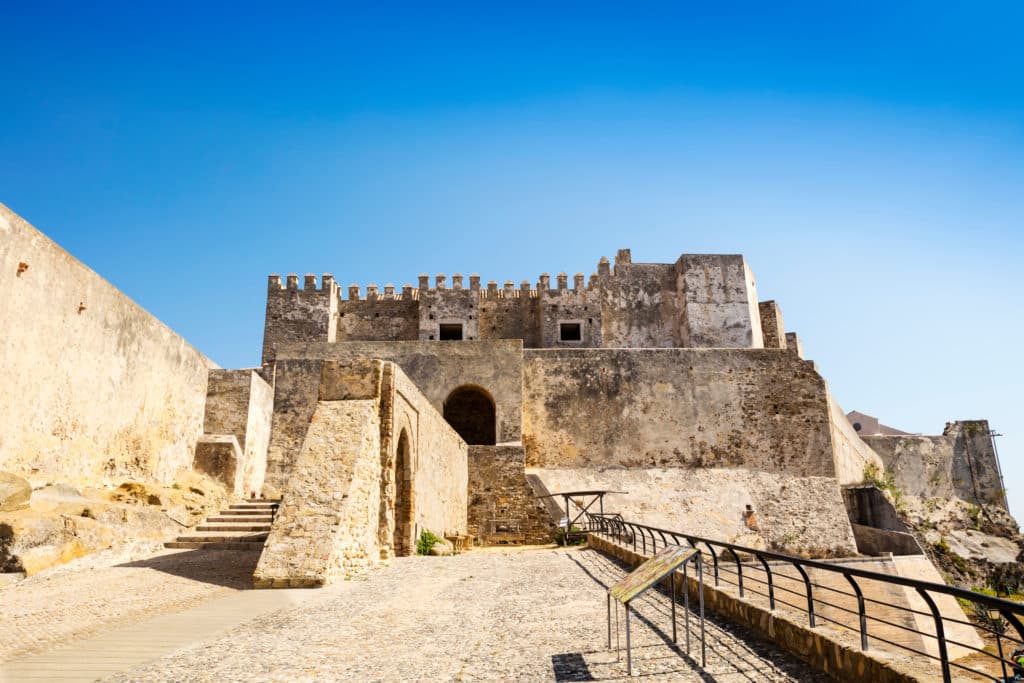 The Castle of Guzman El Bueno in Tarifa, Spain originally built